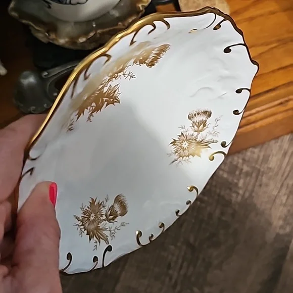 Hammersley & co Gold and whote small bowl - Picture 4 of 9